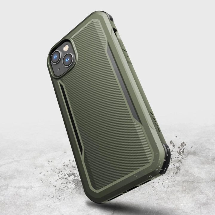 Raptic X-Doria Fort dėklas iPhone 14 Plus su MagSafe šarvuotu dangteliu, žalias