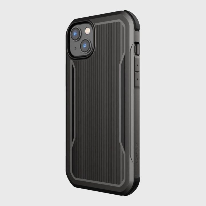 Raptic X-Doria Fort dėklas iPhone 14 Plus su MagSafe šarvuotu dangteliu, juodas