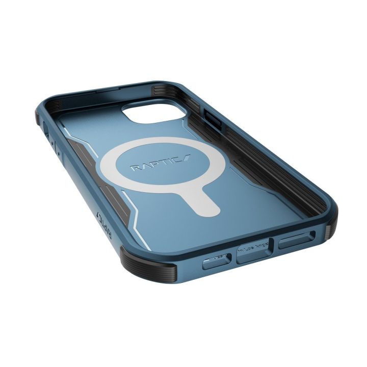Raptic X-Doria Fort dėklas iPhone 14 Plus su MagSafe šarvuotu mėlynu dangteliu
