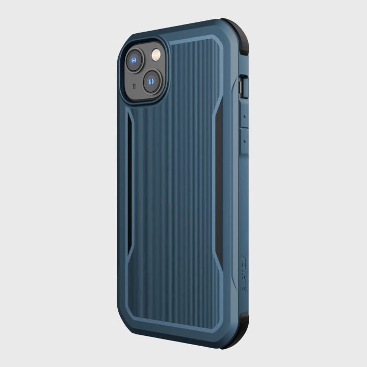 Raptic X-Doria Fort dėklas iPhone 14 Plus su MagSafe šarvuotu mėlynu dangteliu