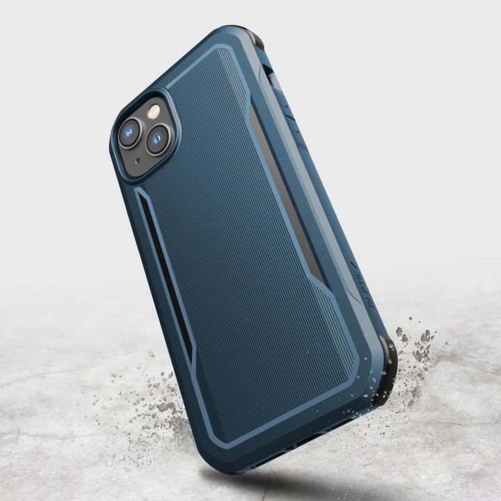 Raptic X-Doria Fort dėklas iPhone 14 Plus su MagSafe šarvuotu mėlynu dangteliu