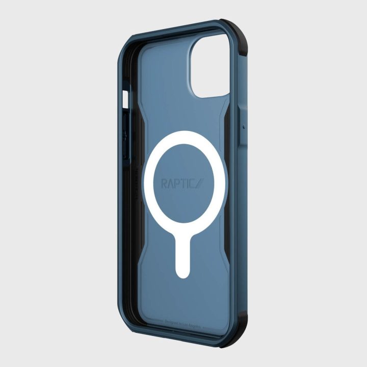 Raptic X-Doria Fort dėklas iPhone 14 Plus su MagSafe šarvuotu mėlynu dangteliu