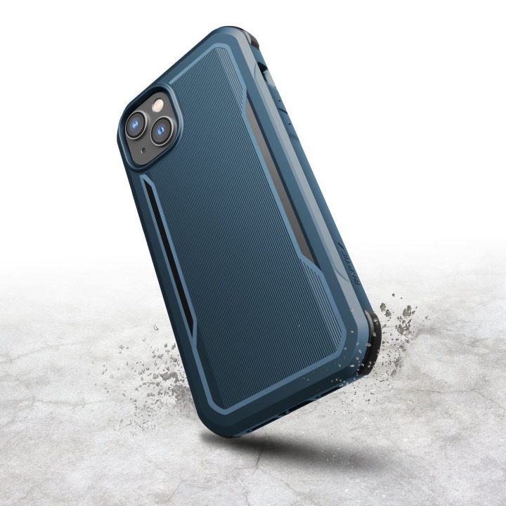Raptic X-Doria Fort dėklas iPhone 14 Plus su MagSafe šarvuotu mėlynu dangteliu