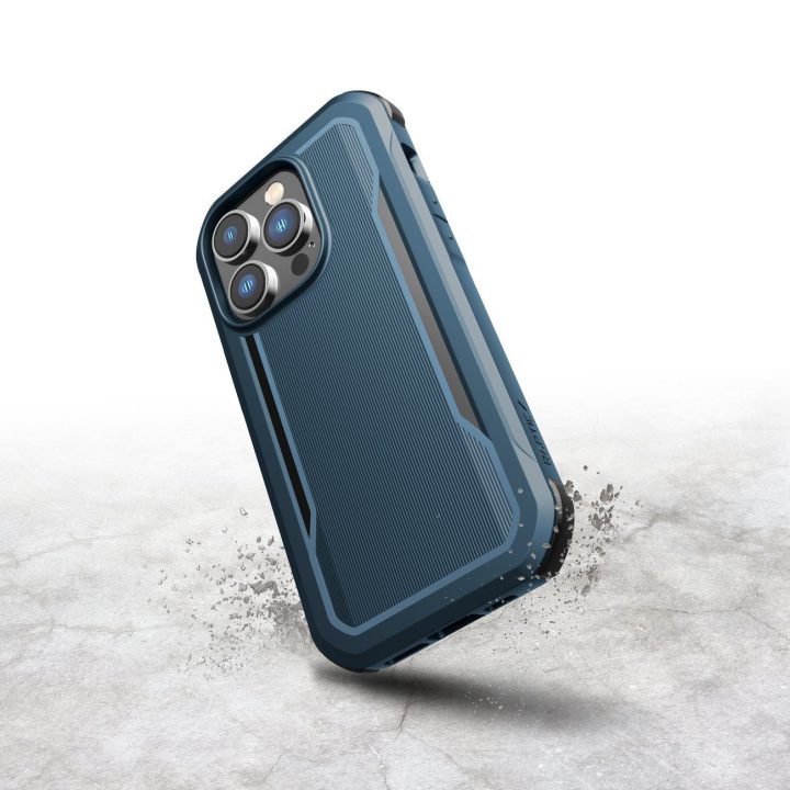 Raptic X-Doria Fort dėklas iPhone 14 Pro su MagSafe šarvuotu mėlynu dangteliu
