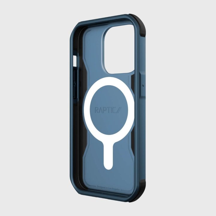 Raptic X-Doria Fort dėklas iPhone 14 Pro su MagSafe šarvuotu mėlynu dangteliu