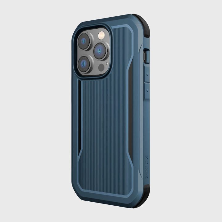Raptic X-Doria Fort dėklas iPhone 14 Pro su MagSafe šarvuotu mėlynu dangteliu