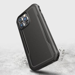 Raptic X-Doria Fort dėklas iPhone 14 Pro Max su MagSafe šarvuotu dangteliu, juodas