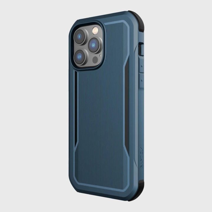 Raptic X-Doria Fort dėklas iPhone 14 Pro Max su MagSafe šarvuotu mėlynu dangteliu
