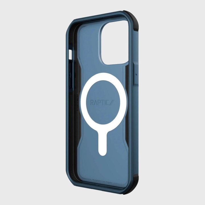 Raptic X-Doria Fort dėklas iPhone 14 Pro Max su MagSafe šarvuotu mėlynu dangteliu