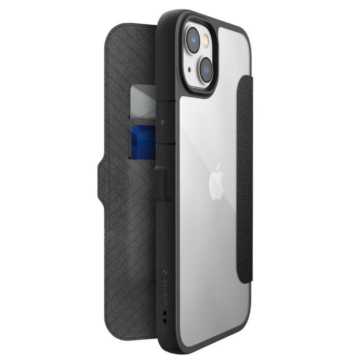 Raptic X-Doria Urban Folio dėklas iPhone 14 Plus , apverčiamasis dangtelis, juodas