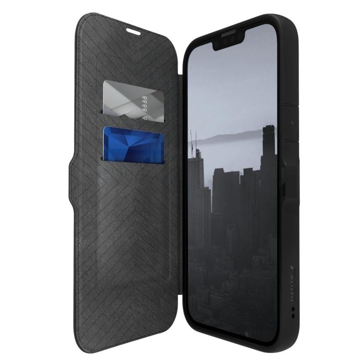 Raptic X-Doria Urban Folio dėklas iPhone 14 Plus , apverčiamasis dangtelis, juodas