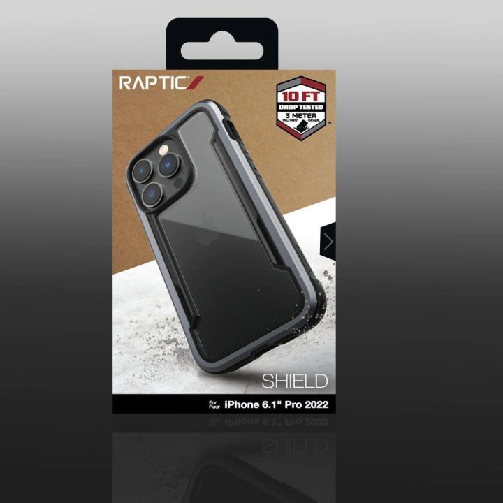 Raptic X-Doria Shield dėklas iPhone 14 Pro šarvuotas dangtelis juodas