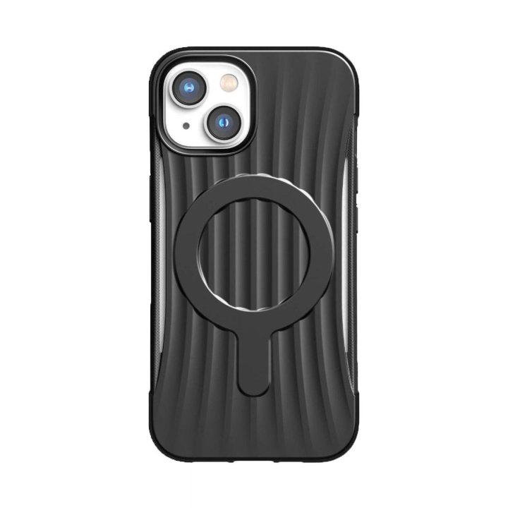Raptic X-Doria Clutch dėklas iPhone 14 su MagSafe galiniu dangteliu, juodas