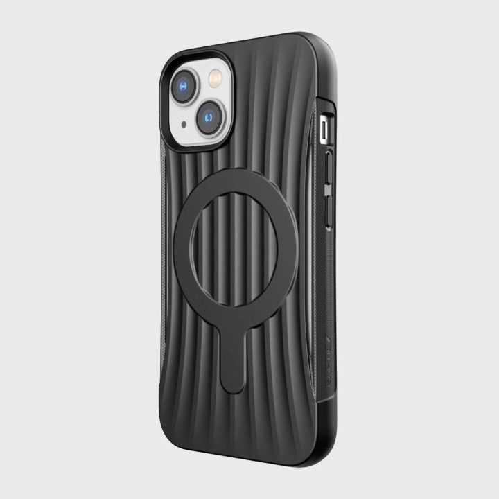 Raptic X-Doria Clutch dėklas iPhone 14 su MagSafe galiniu dangteliu, juodas