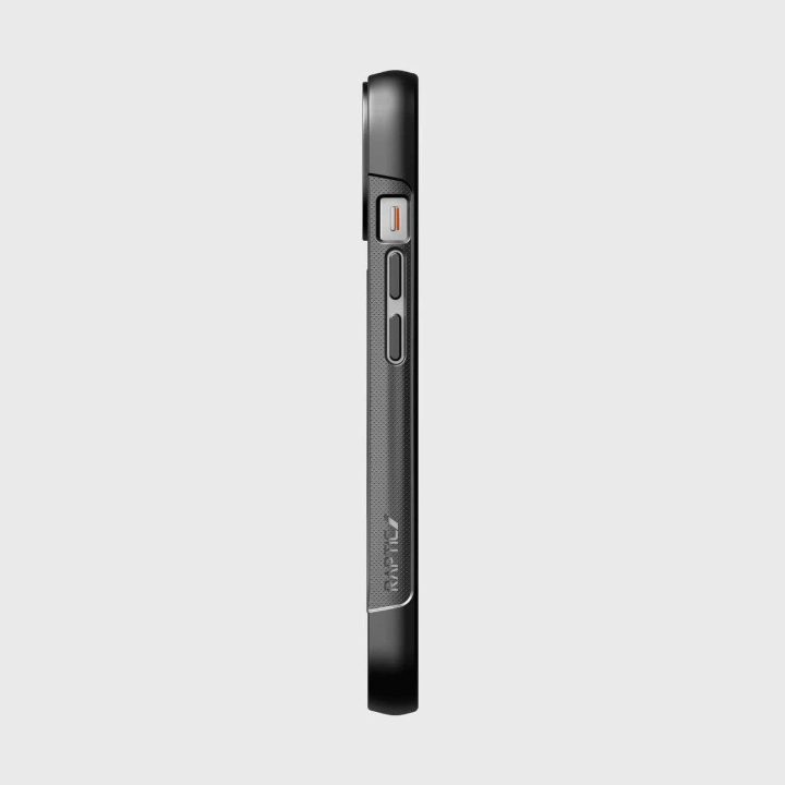 Raptic X-Doria Clutch dėklas iPhone 14 su MagSafe galiniu dangteliu, juodas