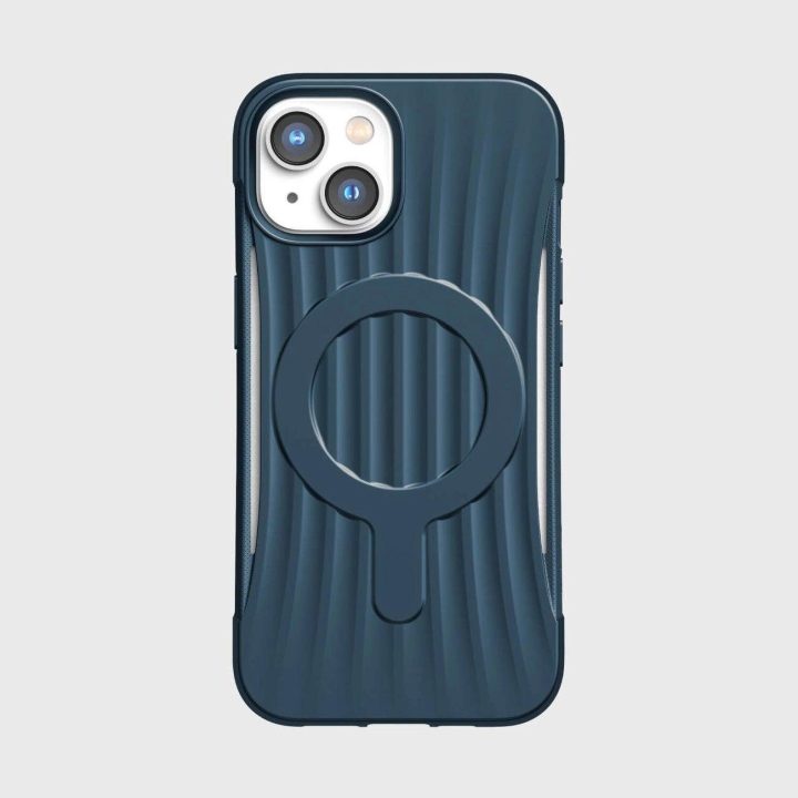 Raptic X-Doria Clutch dėklas iPhone 14 su MagSafe galiniu dangteliu, mėlynas
