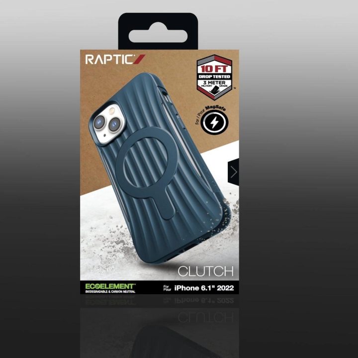 Raptic X-Doria Clutch dėklas iPhone 14 su MagSafe galiniu dangteliu, mėlynas