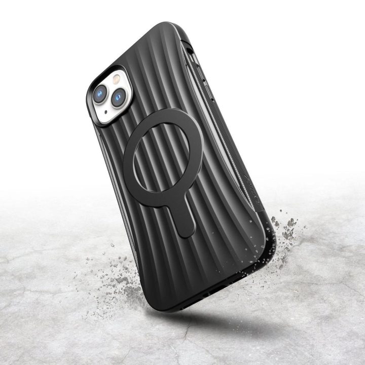 Raptic X-Doria Clutch dėklas iPhone 14 Plus su MagSafe galiniu dangteliu, juodas