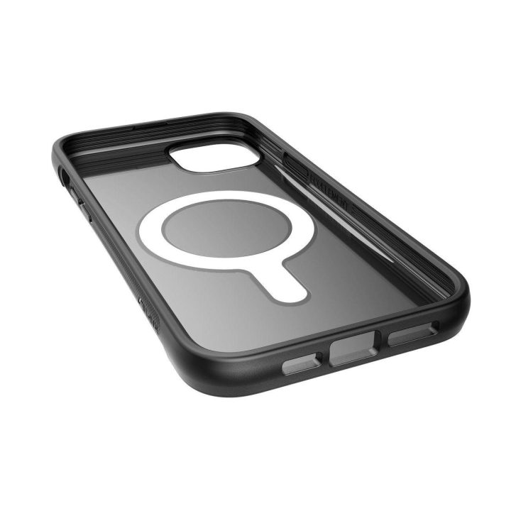 Raptic X-Doria Clutch dėklas iPhone 14 Plus su MagSafe galiniu dangteliu, juodas