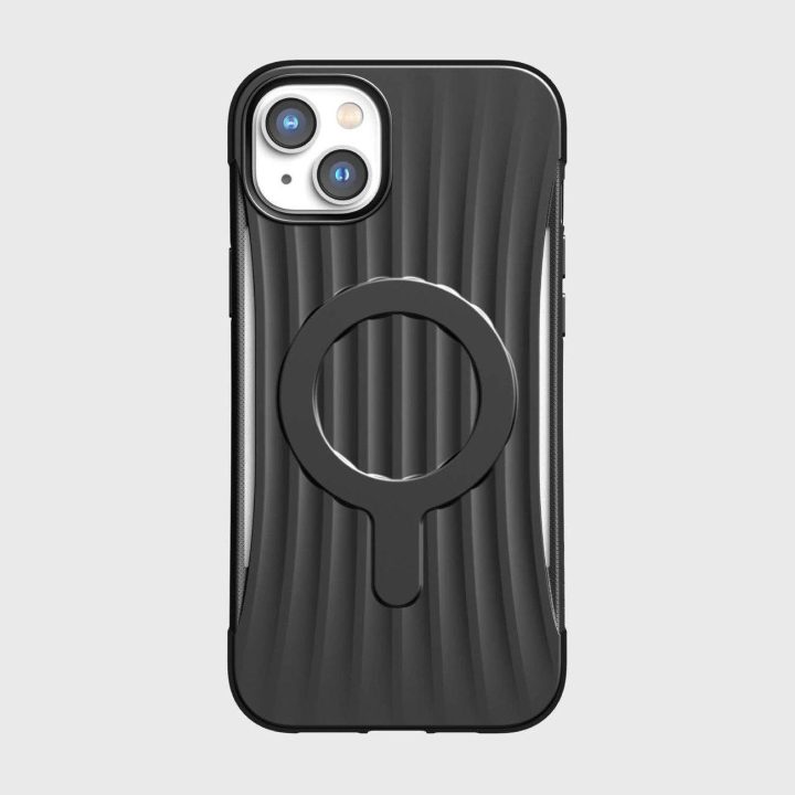 Raptic X-Doria Clutch dėklas iPhone 14 Plus su MagSafe galiniu dangteliu, juodas