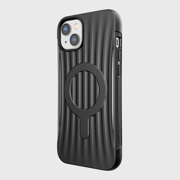 Raptic X-Doria Clutch dėklas iPhone 14 Plus su MagSafe galiniu dangteliu, juodas
