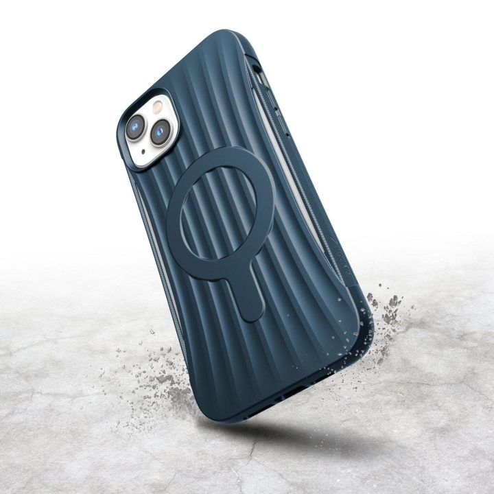 Raptic X-Doria Clutch dėklas iPhone 14 Plus su MagSafe galiniu dangteliu, mėlynas