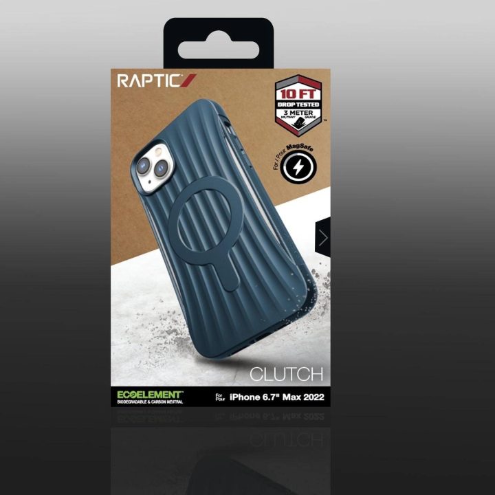 Raptic X-Doria Clutch dėklas iPhone 14 Plus su MagSafe galiniu dangteliu, mėlynas