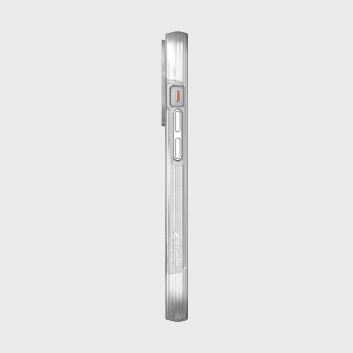 Raptic X-Doria Clutch dėklas iPhone 14 Pro su MagSafe galiniu dangteliu, skaidrus