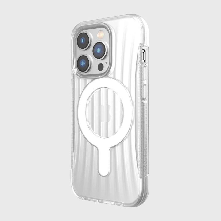 Raptic X-Doria Clutch dėklas iPhone 14 Pro su MagSafe galiniu dangteliu, skaidrus