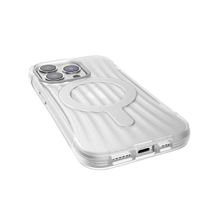 Raptic X-Doria Clutch dėklas iPhone 14 Pro su MagSafe galiniu dangteliu, skaidrus