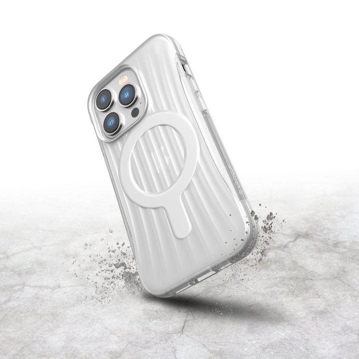 Raptic X-Doria Clutch dėklas iPhone 14 Pro su MagSafe galiniu dangteliu, skaidrus