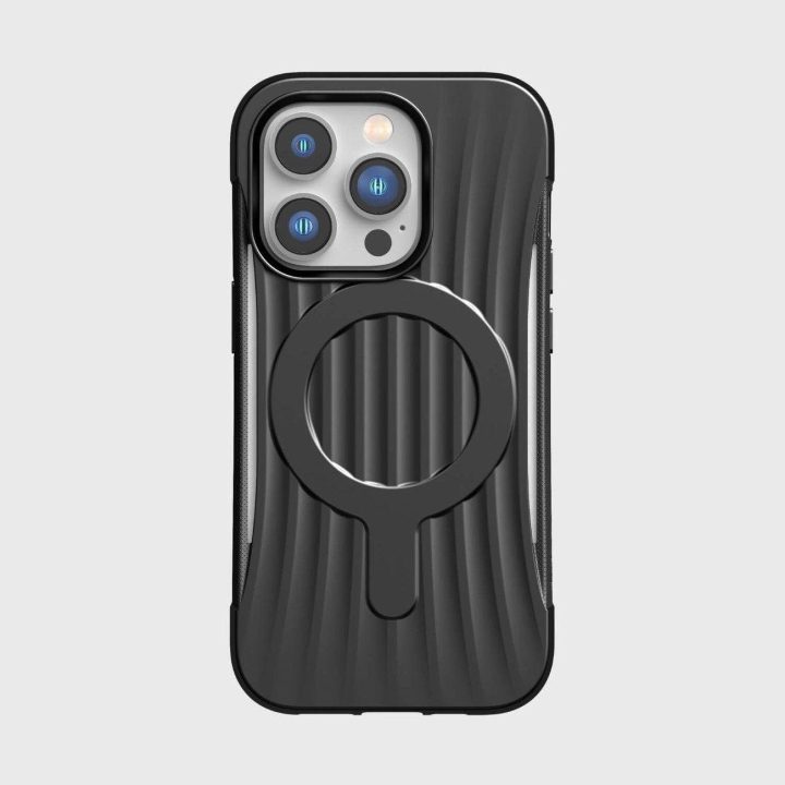 Raptic X-Doria Clutch dėklas iPhone 14 Pro su MagSafe galiniu dangteliu, juodas