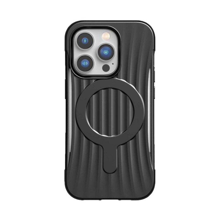 Raptic X-Doria Clutch dėklas iPhone 14 Pro su MagSafe galiniu dangteliu, juodas