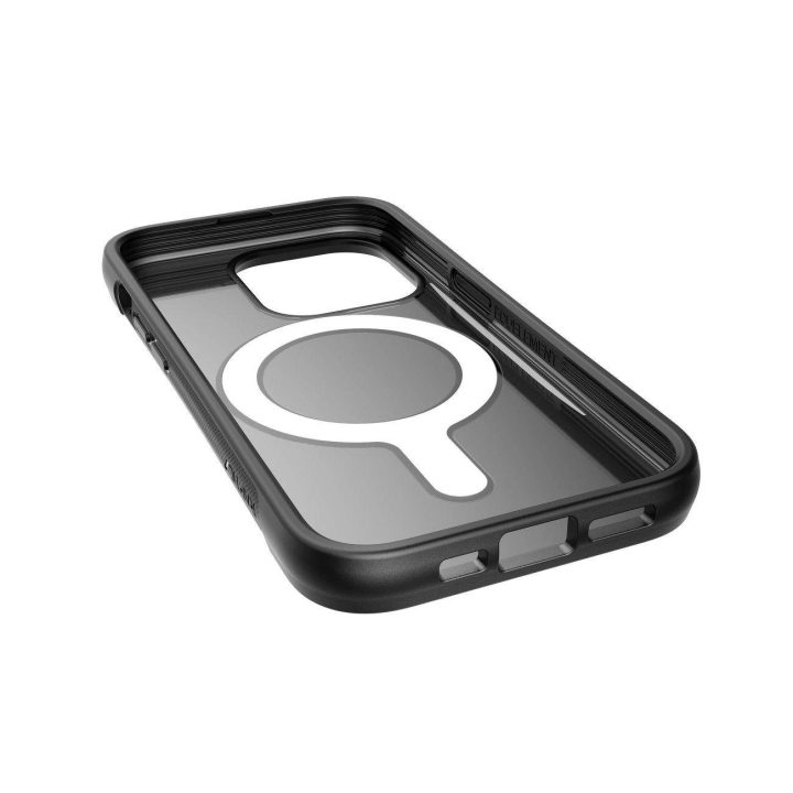 Raptic X-Doria Clutch dėklas iPhone 14 Pro su MagSafe galiniu dangteliu, juodas