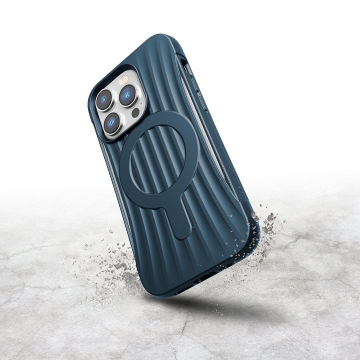 Raptic X-Doria Clutch dėklas iPhone 14 Pro su MagSafe galiniu dangteliu, mėlynas