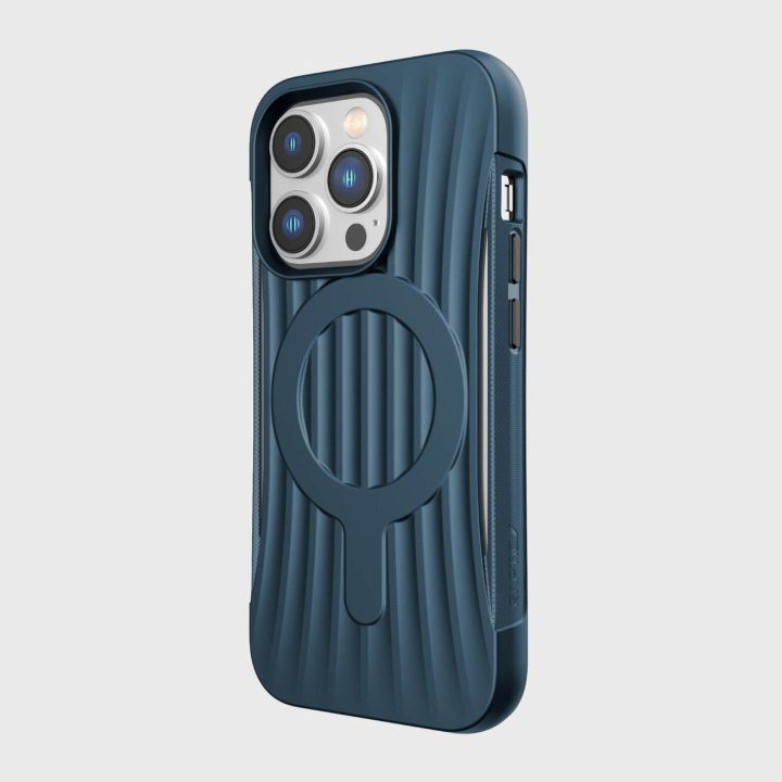 Raptic X-Doria Clutch dėklas iPhone 14 Pro su MagSafe galiniu dangteliu, mėlynas