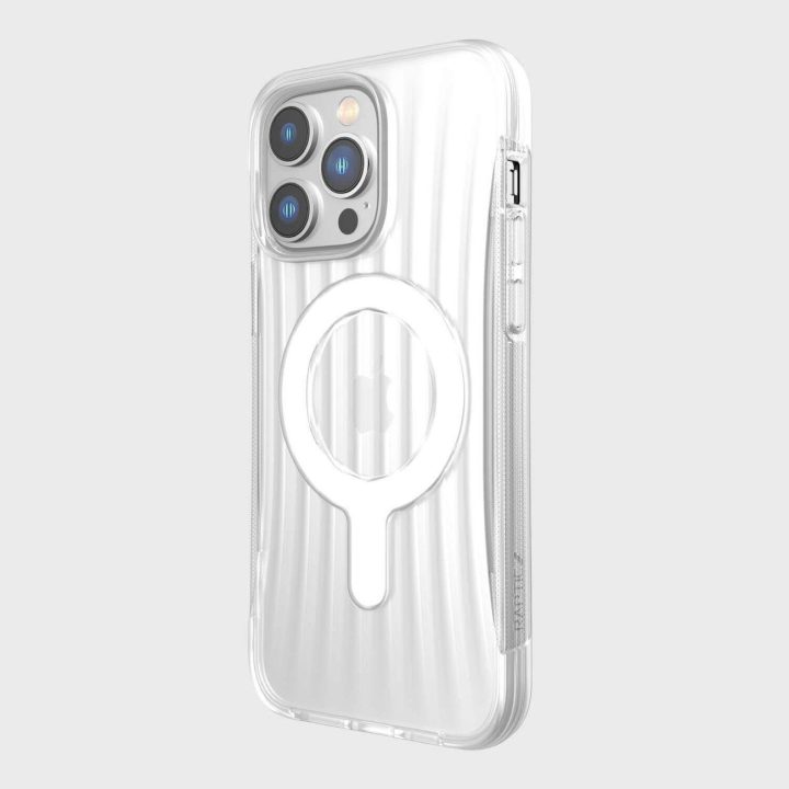 Raptic X-Doria Clutch dėklas iPhone 14 Pro Max su MagSafe galiniu dangteliu, skaidrus