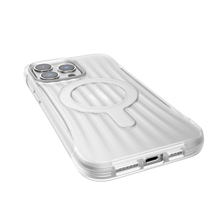 Raptic X-Doria Clutch dėklas iPhone 14 Pro Max su MagSafe galiniu dangteliu, skaidrus