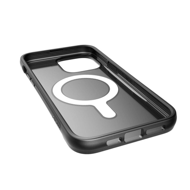 Raptic X-Doria Clutch dėklas iPhone 14 Pro Max su MagSafe galiniu dangteliu, juodas