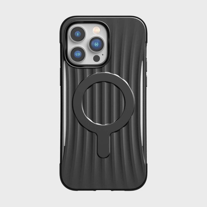 Raptic X-Doria Clutch dėklas iPhone 14 Pro Max su MagSafe galiniu dangteliu, juodas