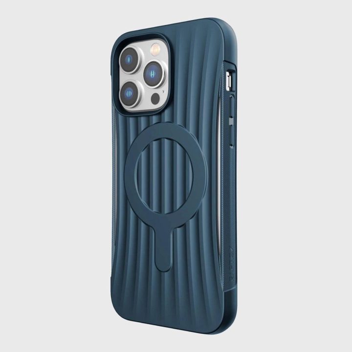 Raptic X-Doria Clutch dėklas iPhone 14 Pro Max su MagSafe galiniu dangteliu, mėlynas