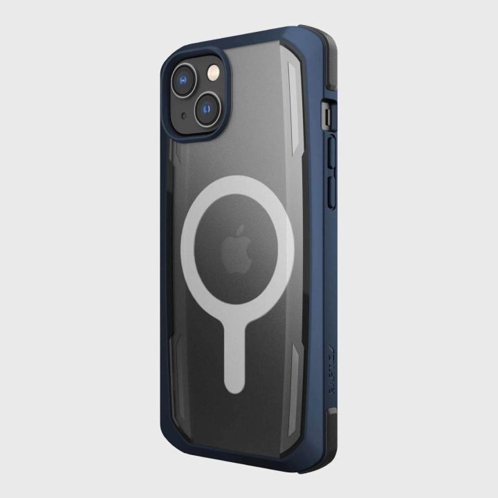 Raptic X-Doria saugus dėklas iPhone 14 su MagSafe šarvuotu mėlynu dangteliu