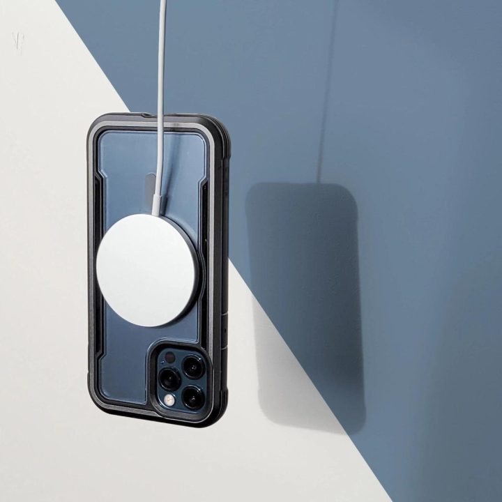 Raptic X-Doria saugus dėklas iPhone 14 su MagSafe šarvuotu mėlynu dangteliu