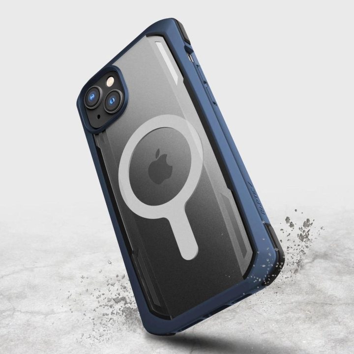 Raptic X-Doria saugus dėklas iPhone 14 su MagSafe šarvuotu mėlynu dangteliu