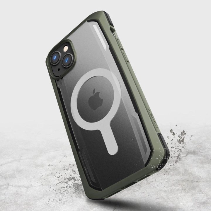 Raptic X-Doria saugus dėklas iPhone 14 su MagSafe šarvuotu dangteliu, žalias