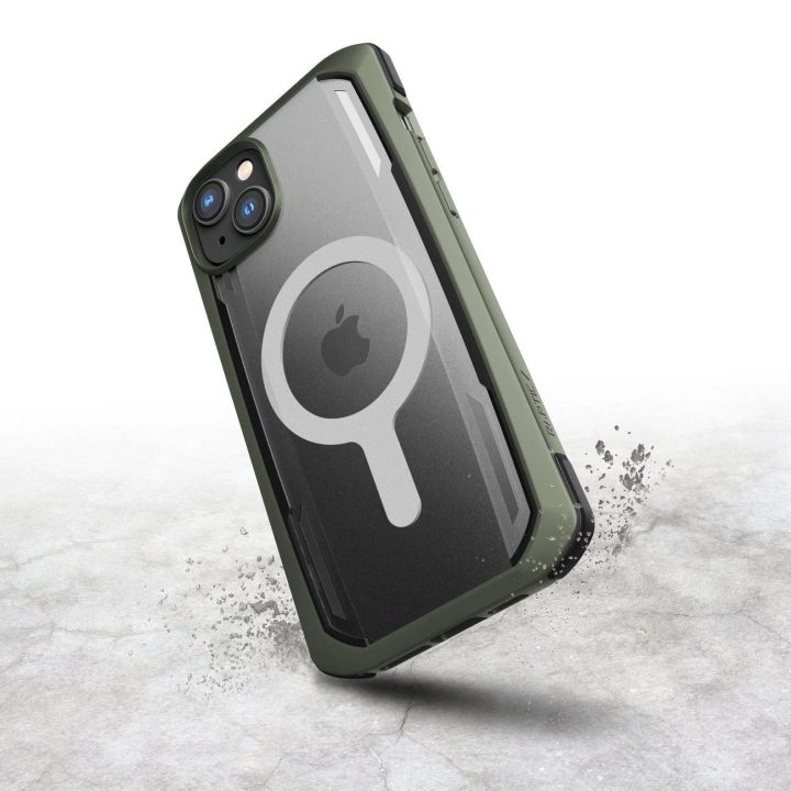 Raptic X-Doria saugus dėklas iPhone 14 su MagSafe šarvuotu dangteliu, žalias