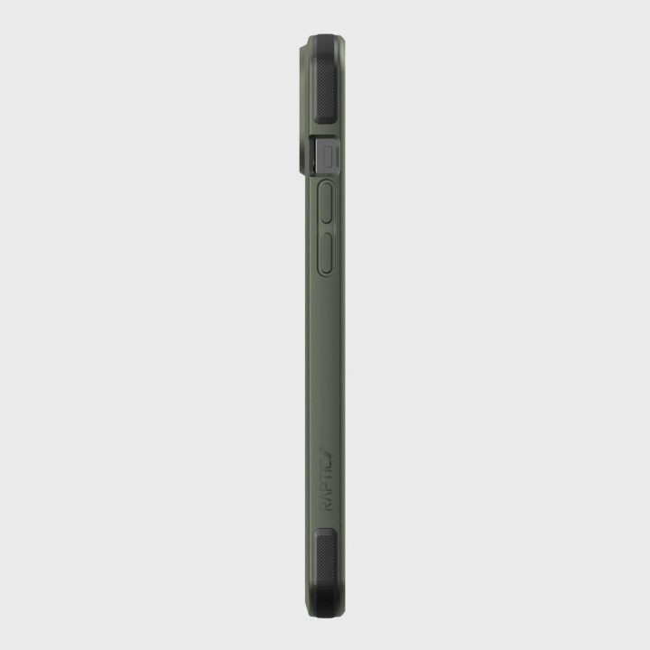 Raptic X-Doria saugus dėklas iPhone 14 su MagSafe šarvuotu dangteliu, žalias