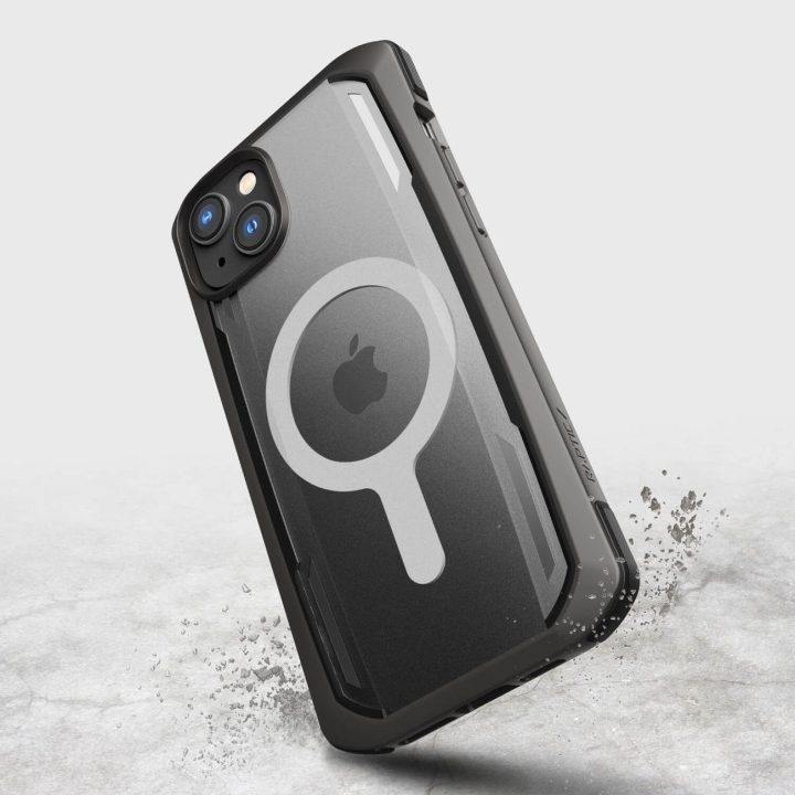 Raptic X-Doria saugus dėklas iPhone 14 Plus su MagSafe šarvuotu dangteliu, juodas