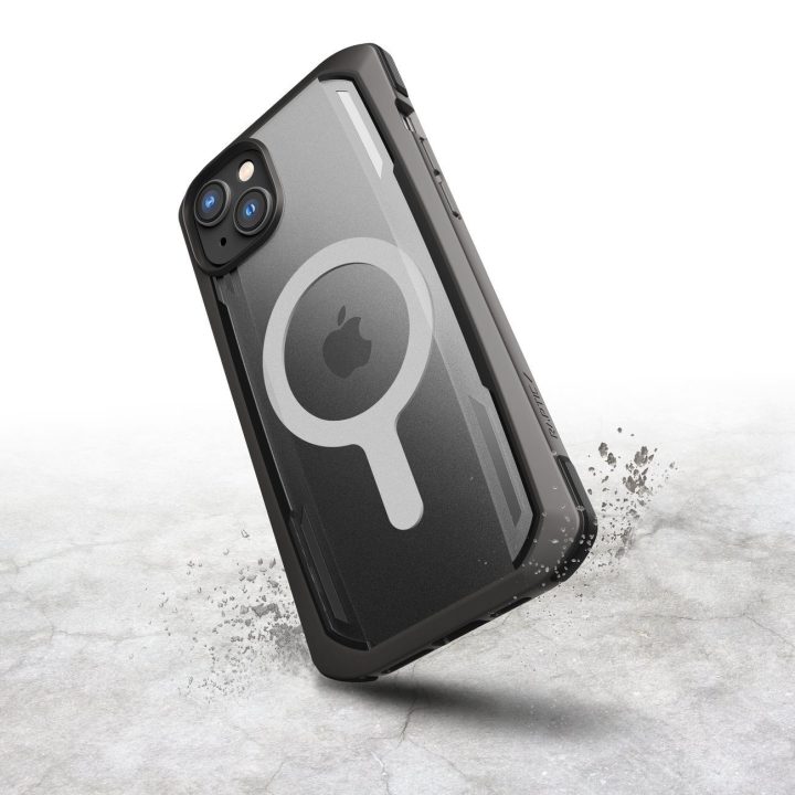 Raptic X-Doria saugus dėklas iPhone 14 Pro su MagSafe šarvuotu dangteliu, juodas