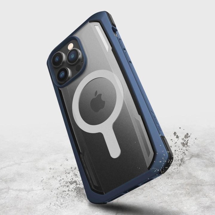 Raptic X-Doria saugus dėklas iPhone 14 Pro su MagSafe šarvuotu dangteliu, mėlynas